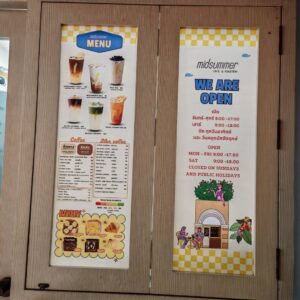 ป้ายเมนูติดผนังติดผนังกระจก