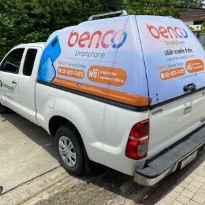 พิมพ์ลายสติ๊กเกอร์ติดกระจกรถยนต์