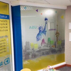 สติกเกอร์ฝ้าพิมพ์ลาย