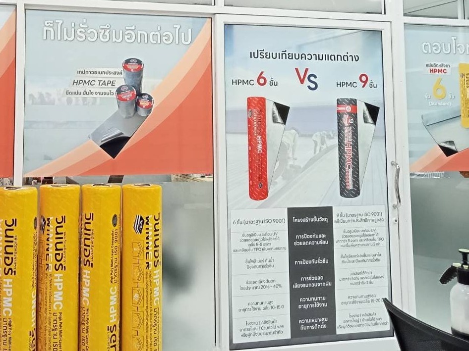 สติ๊กเกอร์ซีทรูติดกระจกสำนักงาน