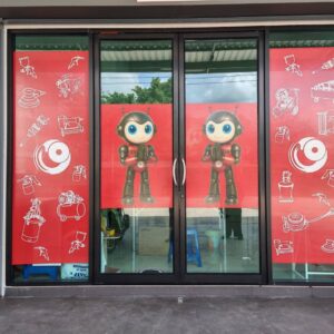 สติ๊กเกอร์ซีทรูพิมพ์ลาย 3m