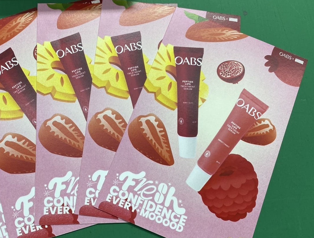 สติ๊กเกอร์ติดบรรจุภัณฑ์เครื่องสำอาง