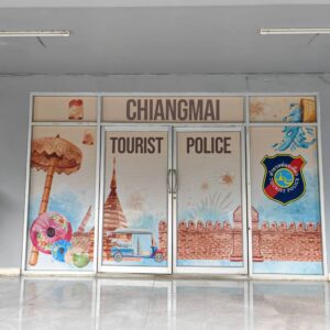 สติ๊กเกอร์ซีทรูติดกระจกสำนักงาน