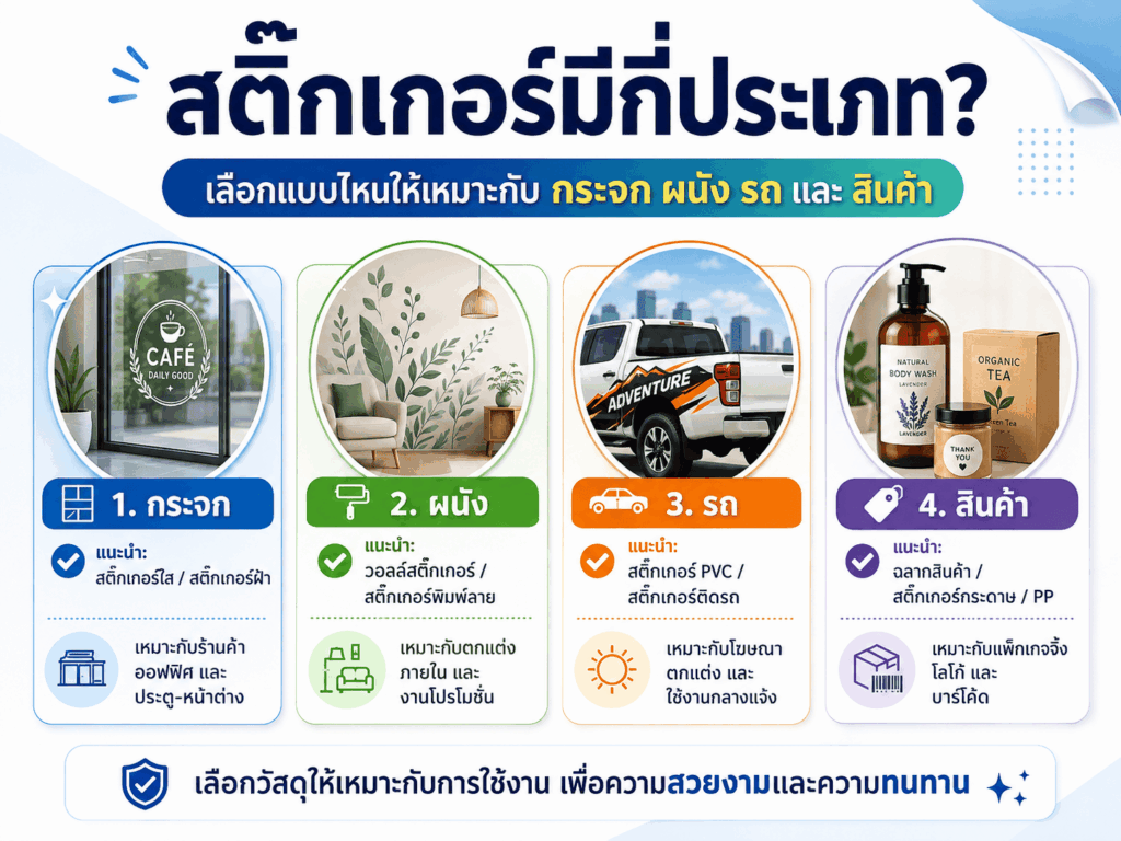 สติ๊กเกอร์มีกี่ประเภท